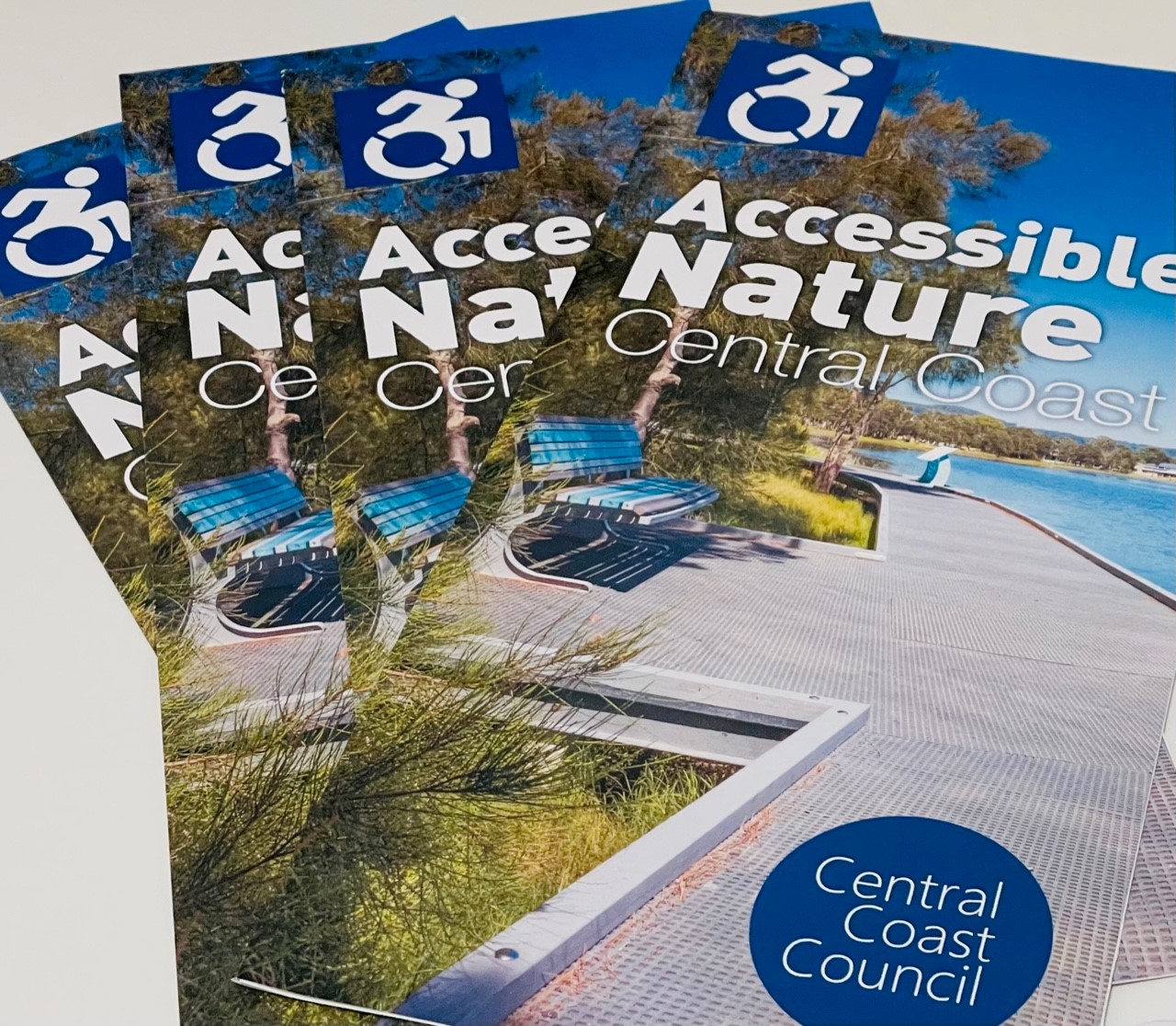 brochures on a table