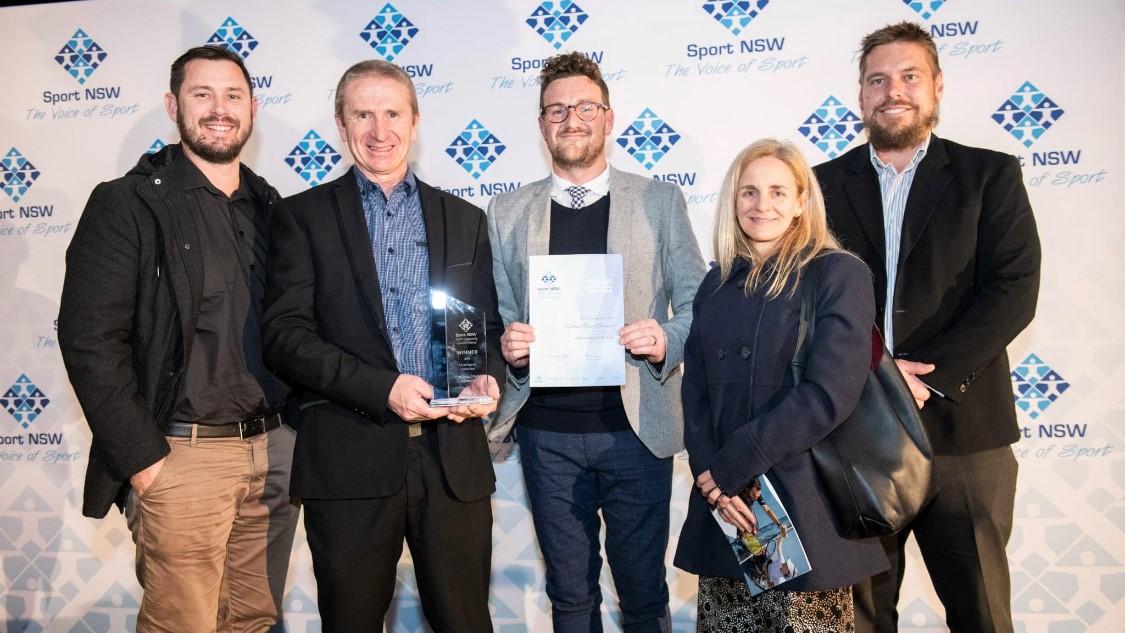 CCC Community Sports Award Win - Mick Dennis, Brett Sherar, Adam Kidd, Jodie Frost-Foster, David Norbury