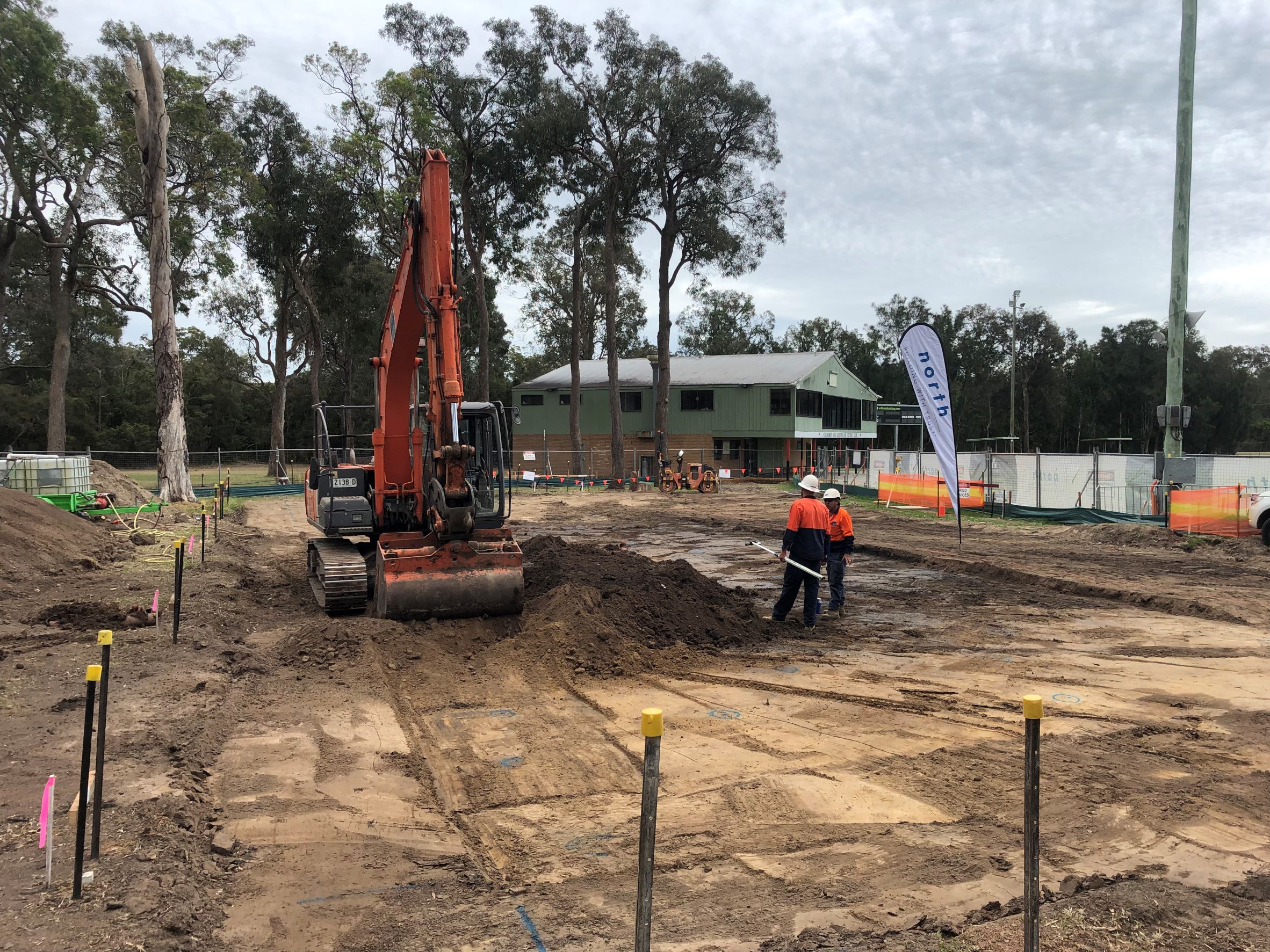 construction site with machinery