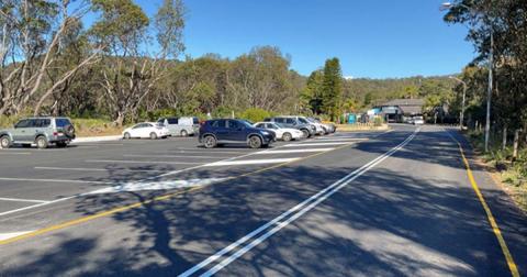 Road and parking at Peninsula Recreation and Active Lifestyle Precinct