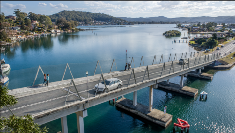 concept image showing bridge with high safety fencing 