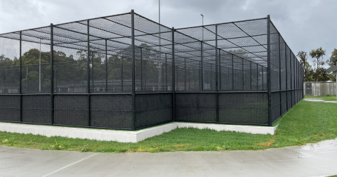 cricket nets from outside view