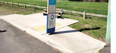 Chittaway Bay bus stop with accessible ramp Chittaway Bay accessible bus stop