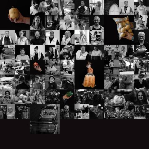 Homelessness week collage of black and white photos