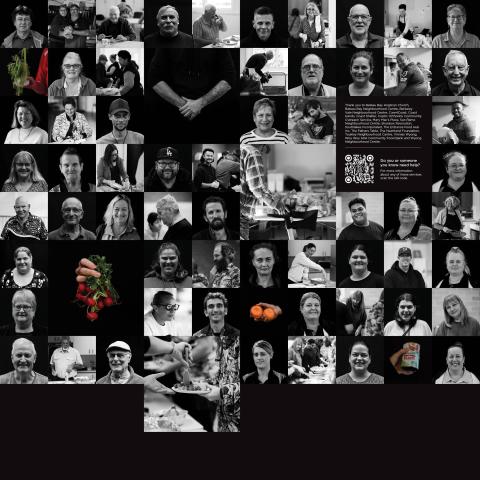 Homelessness week collage of black and white photos