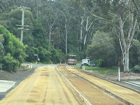road works underway road works underway