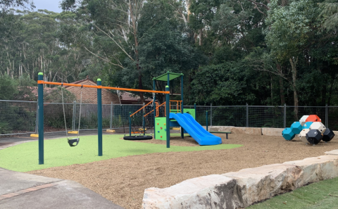 Tonkiss playspace Playspace with a range of colourful equipment