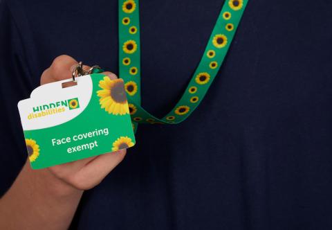 sunflower card on a lanyard sunflower card on a lanyard