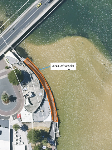 Aerial image of waterfront complex